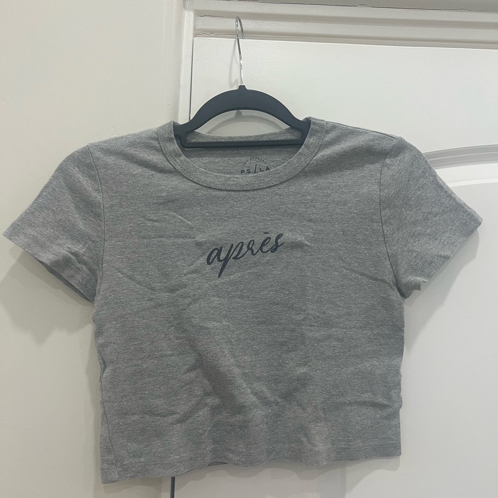 Gray Après Women's Cropped baby Tee